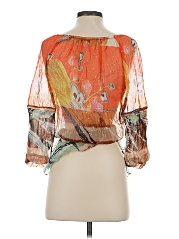 Cache 3/4 Sleeve Silk Top (view 2)