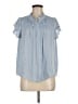Maison d' Amelie 100% Polyester Blue Short Sleeve Blouse Size M - photo 1
