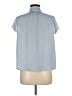 Maison d' Amelie 100% Polyester Blue Short Sleeve Blouse Size M - photo 2