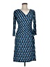 Kasper Print Blue Casual Dress Size 6 Petite - photo 1