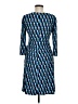 Kasper Print Blue Casual Dress Size 6 Petite - photo 2