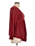 Unbranded Burgundy Long Sleeve Blouse Size L - photo 4