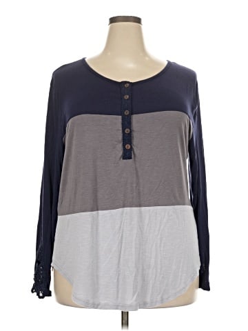 Amaryllis Long Sleeve Henley (view 1)