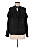 Atmosphere 100% Polyester Black Long Sleeve Blouse Size 6 - photo 1