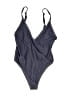 Aerie Solid Gray One Piece Swimsuit Size L - photo 1