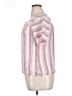 Lands' End 100% Linen Stripes Pink Short Sleeve Henley Size 14 - photo 5