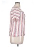 Lands' End 100% Linen Stripes Pink Short Sleeve Henley Size 14 - photo 4
