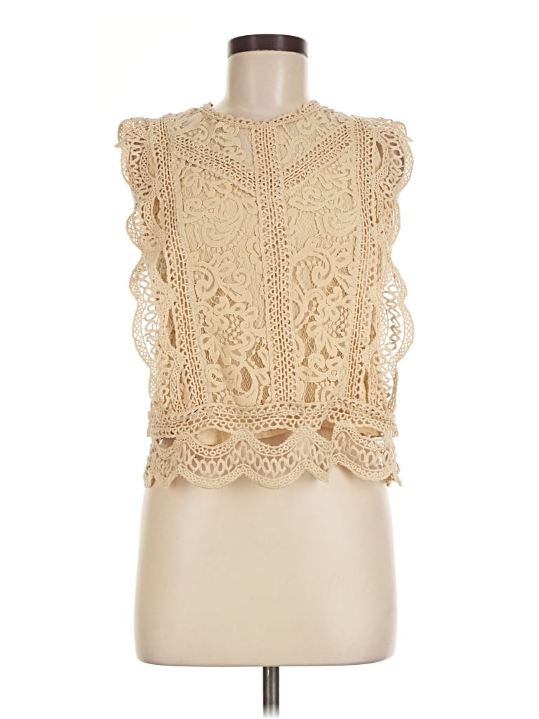 Pre-owned Altar'd State Sleeveless Blouse In Ivory
