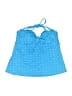 Catalina Chevron-herringbone Blue Swimsuit Top Size 12 - photo 1