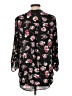Black Rainn 100% Polyester Floral Black 3/4 Sleeve Blouse Size L - photo 2
