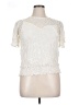 Express 100% Polyester Ivory Short Sleeve Blouse Size XL - photo 1