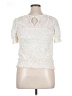 Express 100% Polyester Ivory Short Sleeve Blouse Size XL - photo 2