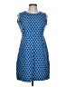 Lands' End Argyle Blue Cocktail Dress Size 10 (petite) - photo 1