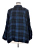 Angie 100% Rayon Plaid Blue 3/4 Sleeve Button-Down Shirt Size 3X - photo 2