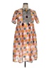 Echo Print Orange Casual Dress Size XL (estimated) - photo 1