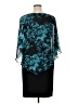 Connected Apparel 100% Polyester Teal Cocktail Dress Size 16 - photo 2