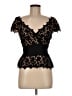 Tadashi Black Short Sleeve Top Size 6 - photo 1
