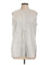 Vince. White Sleeveless Button-Down Shirt Size L - photo 1