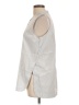 Vince. White Sleeveless Button-Down Shirt Size L - photo 5