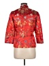 Boston Proper 100% Polyester Floral Red Jacket Size 6 - photo 2