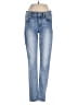 Express Jeans Hearts Blue Jeans Size 0 - photo 1