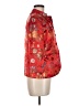 Boston Proper 100% Polyester Floral Red Jacket Size 6 - photo 4