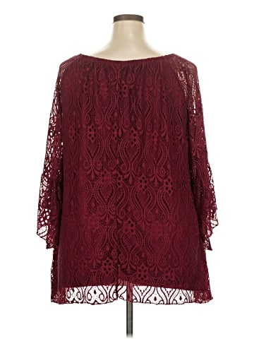 Brittany Black 3/4 Sleeve Blouse (view 2)