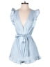LoveRiche Solid Blue Romper Size S - photo 1