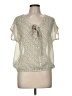 Zara TRF Ivory Short Sleeve Blouse Size M - photo 1