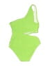 MICHAEL Michael Kors Solid Green One Piece Swimsuit Size 6 - photo 2
