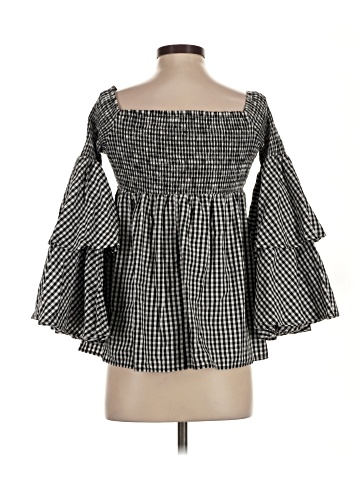 Aqua Long Sleeve Blouse (view 2)