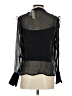 J.Crew 100% Cupro Black Long Sleeve Blouse Size 0 - photo 2