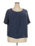 Downeast Polka Dots Blue Short Sleeve T-Shirt Size XXL - photo 1