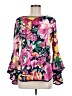 Coco Bianco Floral Pink Long Sleeve Blouse Size M - photo 1