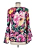 Coco Bianco Floral Pink Long Sleeve Blouse Size M - photo 2
