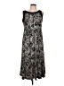 Perceptions Paisley Black Casual Dress Size 12 - photo 1