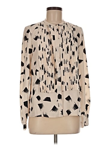 Diane von Furstenberg Long Sleeve Silk Top (view 1)