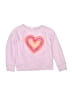 Crewcuts 100% Cotton Hearts Pink Sweatshirt Size 6 - photo 1