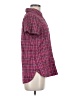 Columbia 100% Polyester Plaid Burgundy Short Sleeve Blouse Size M (estimated) - photo 4