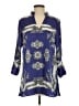 Boho Chic Blue 3/4 Sleeve Blouse Size S - photo 1