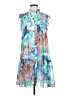 Julia Jordan 100% Polyester Print Blue Casual Dress Size 4 - photo 1