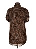 Rolla's Animal Print Brown Short Sleeve Blouse Size M - photo 2