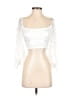 Selfie Leslie White 3/4 Sleeve Blouse Size S - photo 1