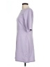Aura Solid Purple Casual Dress Size L - photo 5
