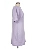 Aura Solid Purple Casual Dress Size L - photo 4