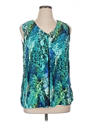 Rose + Olive Sleeveless Blouse (view 1)