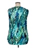 Rose + Olive 100% Polyester Teal Sleeveless Blouse Size 1X - photo 2
