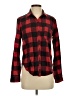 Hollister Plaid Red Long Sleeve Button-Down Shirt Size S - photo 1