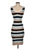 BCBGMAXAZRIA Stripes Blue Cocktail Dress Size S - photo 2