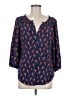 Old Navy 100% Polyester Blue 3/4 Sleeve Blouse Size M - photo 1